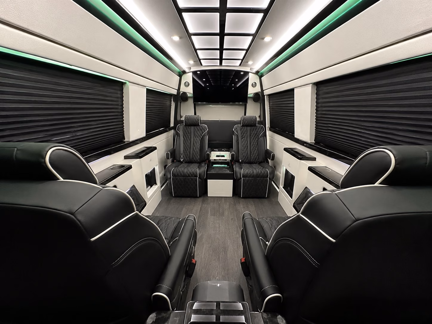 bridal party sprinter vans and minibuses for getting ready day transportation
