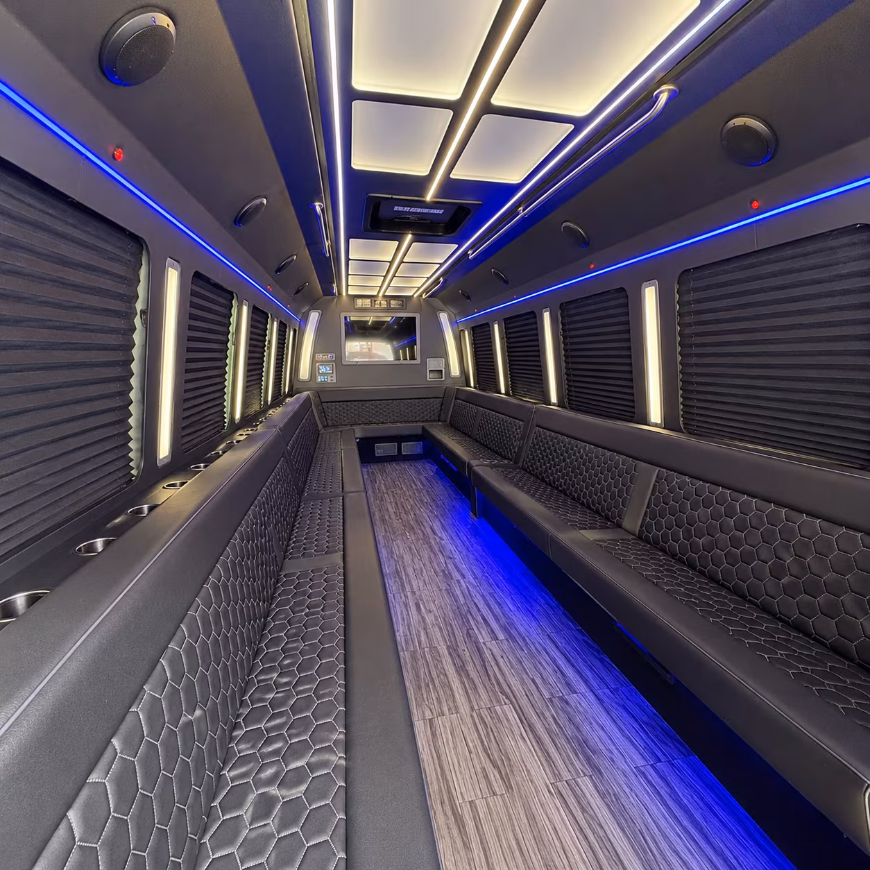oceanside 30 passenger party bus interior