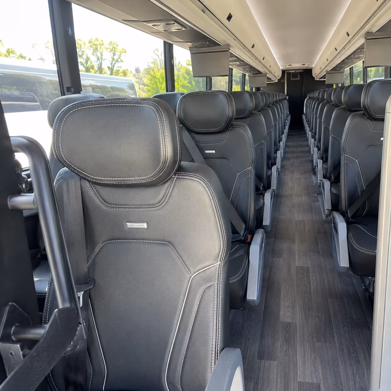 oceanside charter bus rental interior
